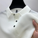 Mens Polo Shirt with Tailored Fit and Breathable Cotton Blend, Machine Washable