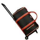 Foldable Carry On Travel Bag with Garment Hanging Zone and Rolling  Wheels