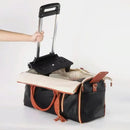 Foldable Carry On Travel Bag with Garment Hanging Zone and Rolling  Wheels
