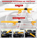 Anti-Theft Steering Wheel Lock with Four-Hook System and Double Row  Cylinder