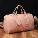 Foldable Carry On Travel Bag with Garment Hanging Zone and Rolling  Wheels