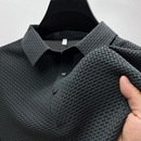 Mens Polo Shirt with Tailored Fit and Breathable Cotton Blend, Machine Washable