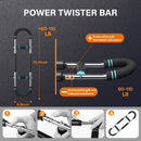 Adjustable Power Twister Bar, Portable Spring Resistance, Upper Body Strength Trainer for Chest, Shoulders and Arms