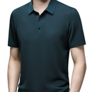 Mens Polo Shirt with Tailored Fit and Breathable Cotton Blend, Machine Washable
