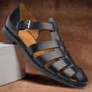 Men's Open Toe Sandals with Adjustable Buckle Straps and Ergonomic Footbed