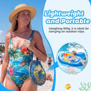 Baby Pool Float with Canopy UPF50 Plus, Anti Tip Safety Seat Inflatable Float for 6 to 36 Months with Adjustable Sun Shade