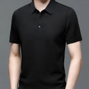 Mens Polo Shirt with Tailored Fit and Breathable Cotton Blend, Machine Washable