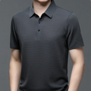 Mens Polo Shirt with Tailored Fit and Breathable Cotton Blend, Machine Washable